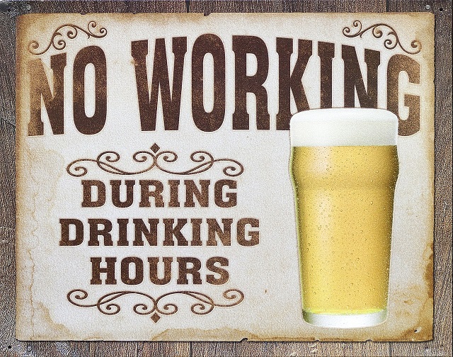 No working during drinking hours