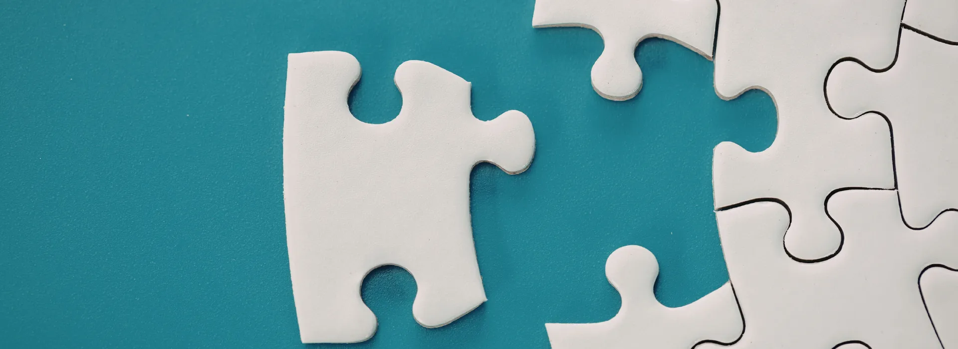 Ein Puzzelstein ist heraussen